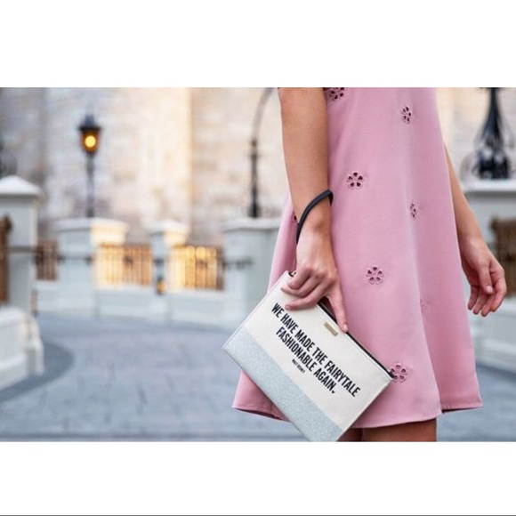 Kate Spade Disney Silver Glitter Clutch - Picture 5 of 5